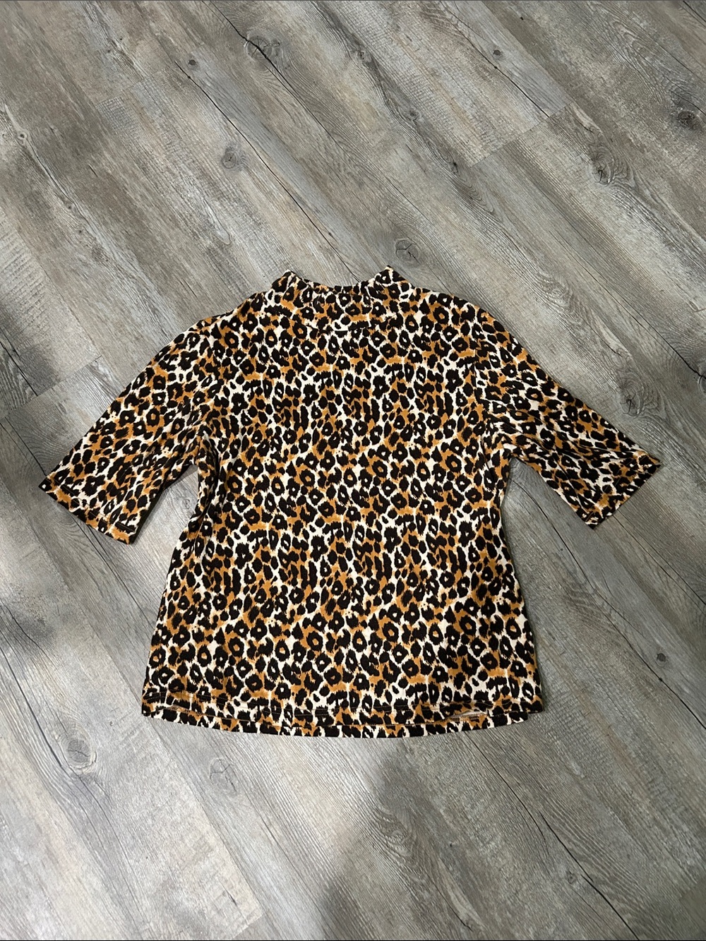 Anthropologie Leopard Print Women’s Mock Neck Top